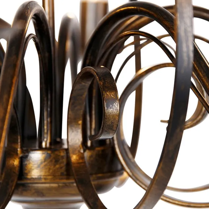 Klassieke kroonluchter antiek goud 8-lichts - Giuseppe