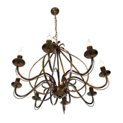 Klassieke kroonluchter antiek goud 8-lichts - Giuseppe