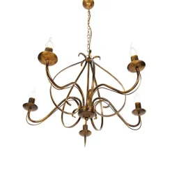 Klassieke kroonluchter antiek goud 5-lichts - Giuseppe