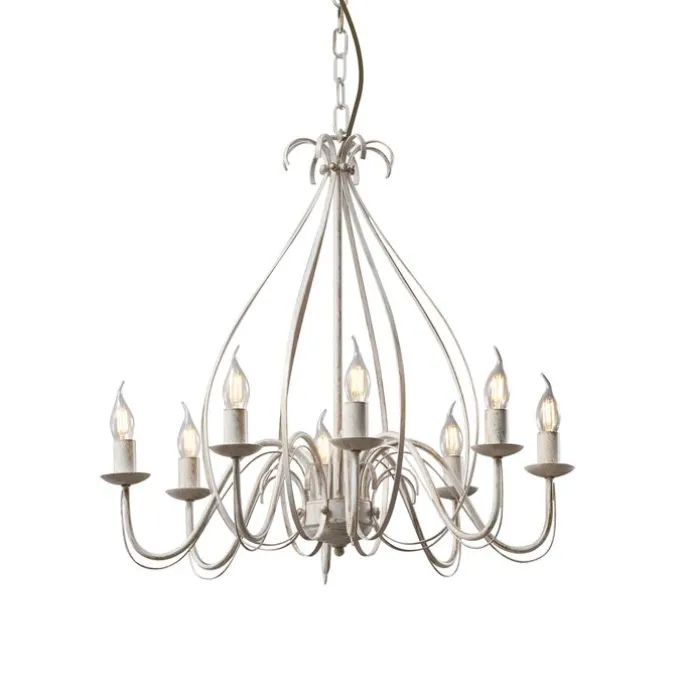 Klassieke kroonluchter crème 8-lichts - Giuseppe