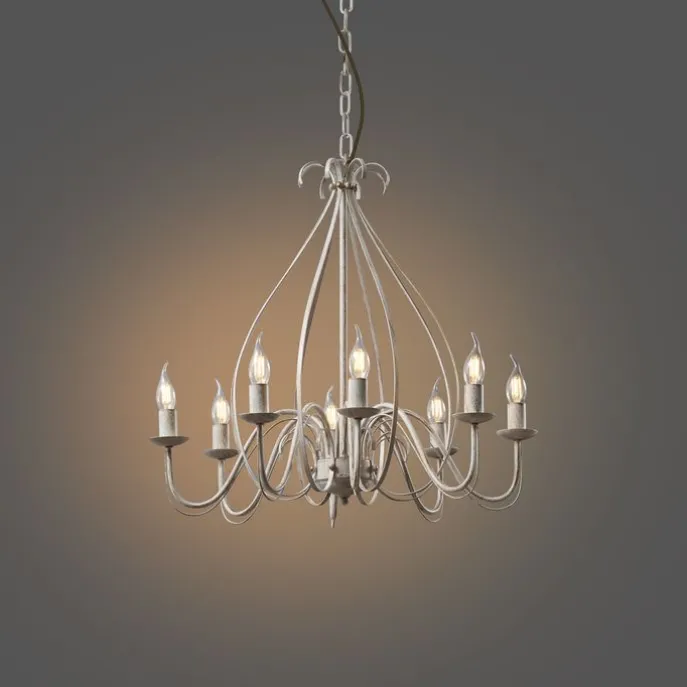 Klassieke kroonluchter crème 8-lichts - Giuseppe