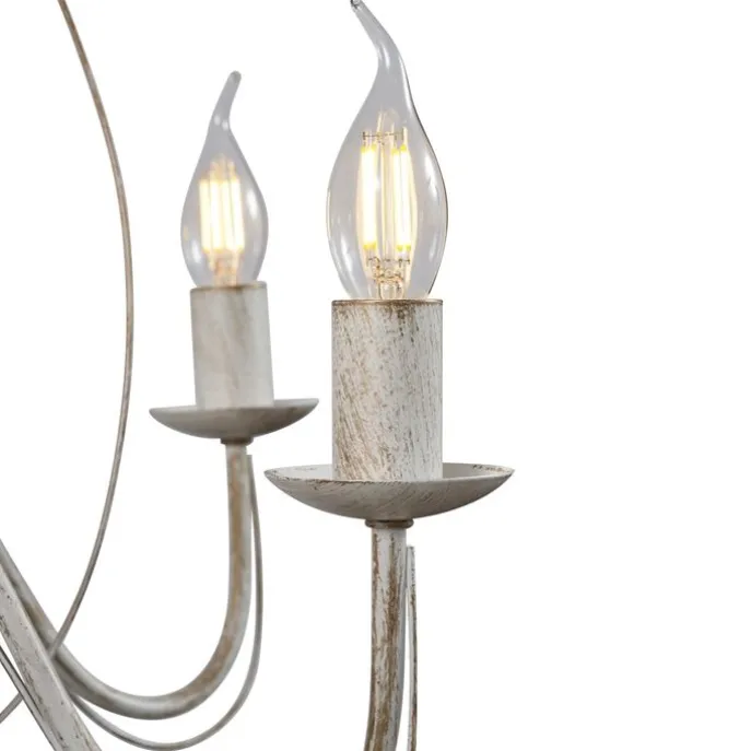 Klassieke kroonluchter crème 8-lichts - Giuseppe