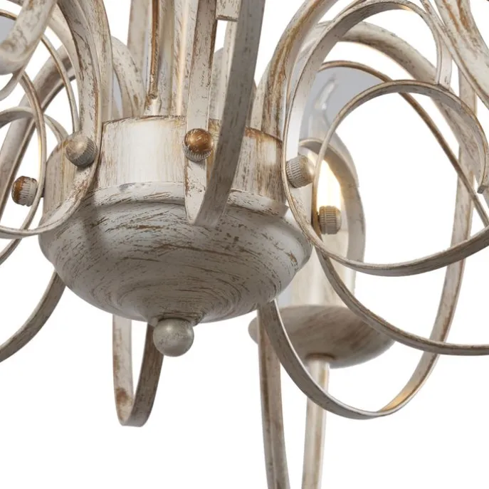 Klassieke kroonluchter crème 8-lichts - Giuseppe