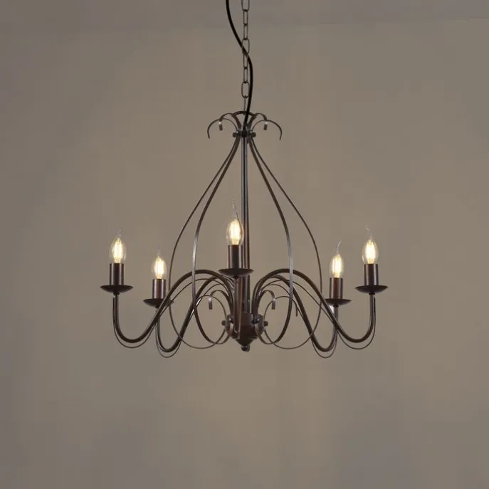 Klassieke kroonluchter roestbruin 5-lichts - Giuseppe