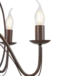 Klassieke kroonluchter roestbruin 5-lichts - Giuseppe