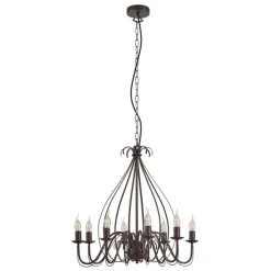 Klassieke kroonluchter roestbruin 8-lichts - Giuseppe