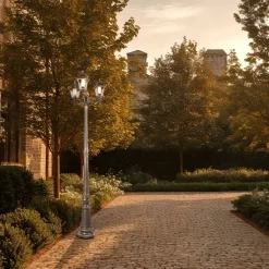 Klassieke lantaarn antiek goud 3-lichts IP44 - Capital