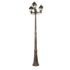 Klassieke lantaarn antiek goud 3-lichts IP44 - Capital