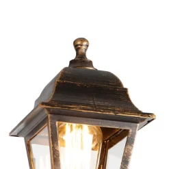 Klassieke lantaarn antiek goud 3-lichts IP44 - Capital