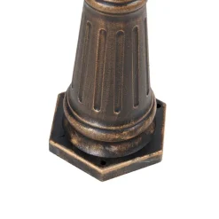 Klassieke lantaarn antiek goud 3-lichts IP44 - Capital