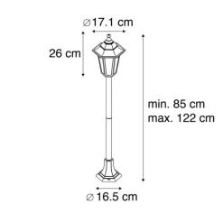 Klassieke lantaarn zwart IP44 - New Haven