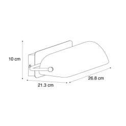 Klassieke notaris wandlamp messing met groen glas - Banker