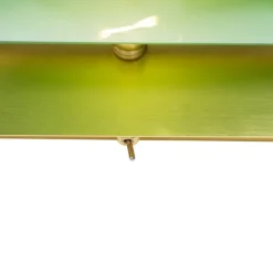 Klassieke notaris wandlamp messing met groen glas - Banker