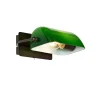 Klassieke notaris wandlamp donkerbrons met groen glas - Banker