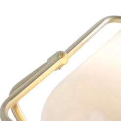 Klassieke notarislamp goud met opaal glas - Banker