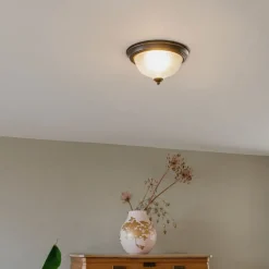 Klassieke plafondlamp bruin opaal - Classico