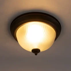 Klassieke plafondlamp bruin opaal - Classico