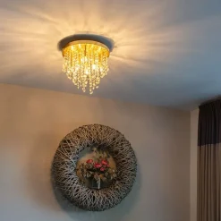 Klassieke plafondlamp goud/messing 35 cm - Medusa