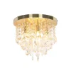 Klassieke plafondlamp goud met glas - Medusa