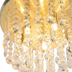 Klassieke plafondlamp goud met glas - Medusa