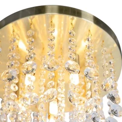 Klassieke plafondlamp goud met glas - Medusa