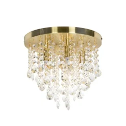 Klassieke plafondlamp goud met glas - Medusa