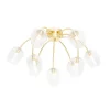 Klassieke plafondlamp goud met glas 9-lichts - Elien