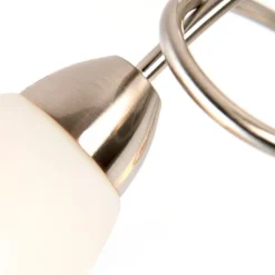 Klassieke plafondlamp staal 3-lichts - Fortress