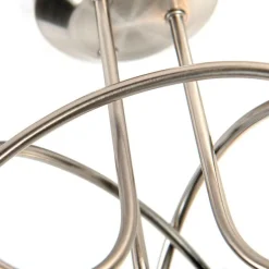 Klassieke plafondlamp staal 3-lichts - Fortress