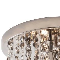 Klassieke plafondlamp zwart met smoke glas - Medusa