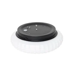 Klassieke plafondlamp zwart met opaal glas 23 cm IP44 - Nohmi