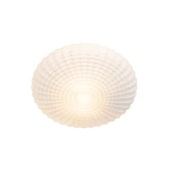 Klassieke plafondlamp zwart met opaal glas 35 cm IP44 - Nohmi