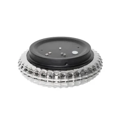 Klassieke plafondlamp zwart met smoke glas 23 cm IP44 - Nohmi