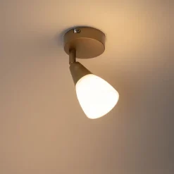 Klassieke plafondspot goud met mat glas - Madi