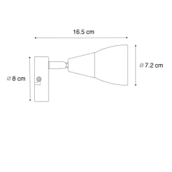 Klassieke plafondspot goud met mat glas - Madi