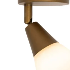 Klassieke plafondspot goud met mat glas - Madi