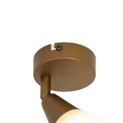 Klassieke plafondspot goud met mat glas - Madi