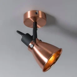 Klassieke plafondspot koper kantelbaar - Jos