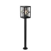 Klassieke staande buitenlamp zwart 100 cm IP44 - Dover