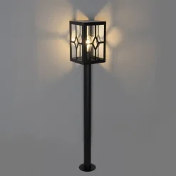 Klassieke staande buitenlamp zwart 100 cm IP44 - Dover