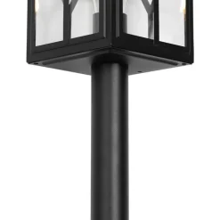 Klassieke staande buitenlamp zwart 100 cm IP44 - Dover