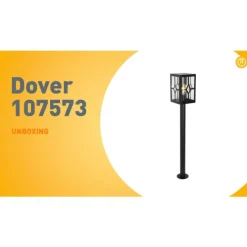 Klassieke staande buitenlamp zwart 100 cm IP44 - Dover