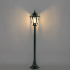 Klassieke staande buitenlamp donker groen 125 cm IP44 - New Orleans