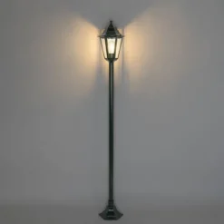 Klassieke staande buitenlamp donker groen 170 cm IP44 - New Orleans