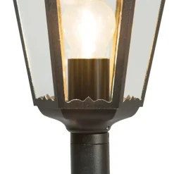 Klassieke staande buitenlamp zwart 170 cm IP44 - New Orleans