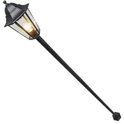 Klassieke staande buitenlamp zwart 170 cm IP44 - New Orleans