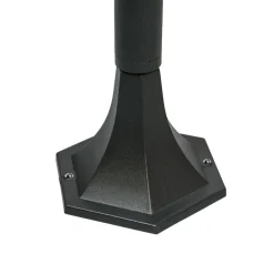 Klassieke staande buitenlamp zwart 170 cm IP44 - New Orleans