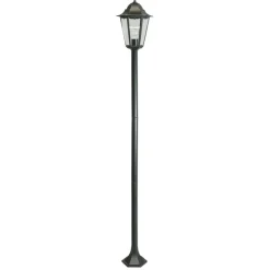Klassieke staande buitenlamp zwart 170 cm IP44 - New Orleans