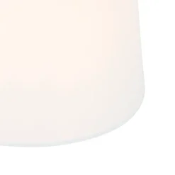 Klassieke tafellamp brons met witte kap - Ashley