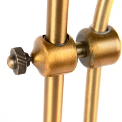 Klassieke tafellamp brons met witte kap - Ashley